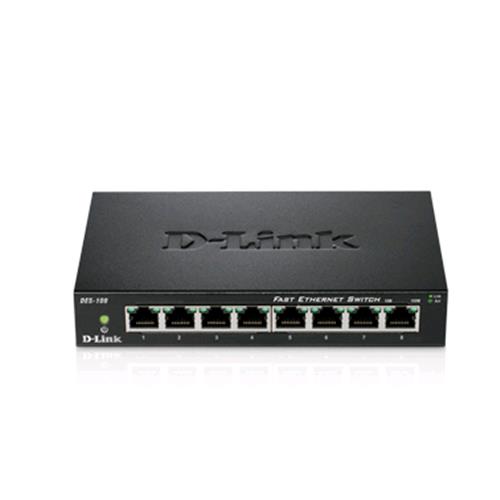 D-LINK 8PORT 10 100 FAST ETHERNET UNMANAGED METAL HOUSING