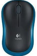 MOUSE LOGITECH Retail M185 WIRELESS OTTICO NERO/BLU USB P/N 910-002236