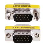 Mini Gender Changer VGA DB 15 poli HD M/M