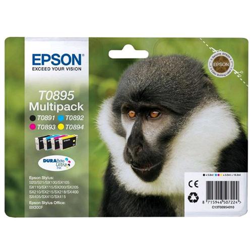 MULTIPACK EPSON ''SCIMMIA'' C13T08954010 CART. MAGENTA, GIALLO, CIANO, NERO S20 BLISTER