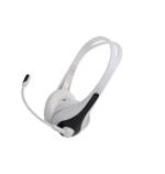 CUFFIA C/MICROFONO 3,5MM BK/WH ADJ