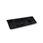 TASTIERA USB ATLANTIS P013-KB620 Multimediale NERA RETROILLUMINATA con led Bianco- 4 tasti rapidi -EAN: 8026974019185 GAR.2 ANNI