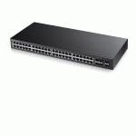SWITCH ZYXEL GS1900-48-EU0102F 48P Giga + 2P SFP Gigabit, IPv6,VLAN, Rack 19" Gar. a vita