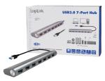 Hub USB 3.2 SuperSpeed 7 porte Alluminio Silver