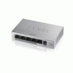 SWITCH 5P LAN GIGABIT ZYXEL GS1005HP-EU0101F Unmanaged (4P PoE, erog. fino 60W) Metallo, Desktop