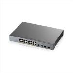 SWITCH 16P LAN Gigabit PoE ZYXEL GS1350-18HP-EU0101F NebulaFlex Managed x CCTV-2P Combo Gigabit Uplink-1y serv.NebulaPro