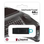 FLASH DRIVE USB3.0 64GB Kingston DTX/64GB Exodia Nero
