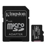 MICRO SECURE DIGITAL 256GB SDCS2/256GB Class10 UHS-I 100MB/s + adattatore Canvas Select KINGSTON