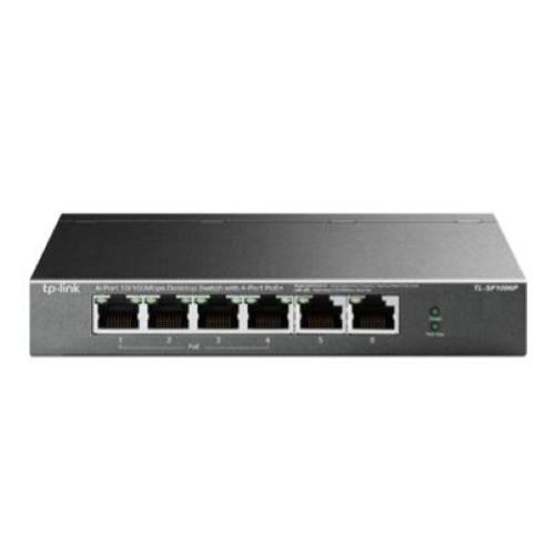 SWITCH 6P LAN 10/100M TP-LINK TL-SF1006P Desktop 4P PoE+ Fast ethernet -Garanzia a vita