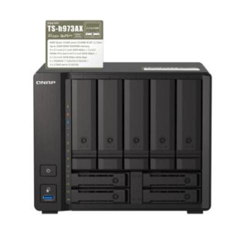 NAS QNAP TS-h973AX-32G 9HD 3,5"/2,5"SATA6-NO HD-2Px2.5GbE+1P 10G BASE-Giga 4P USB3.0-32Gb DDR4 SODIMM-AMD Ryzen V1000 2.2GHz
