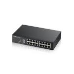 SWITCH 16P LAN GIGABIT ZYXEL GS1100-16-EU0102F/GS1100-16-EU0103F Switch Unmanaged,16P design senza ventole, Desktop/Rack