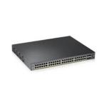 SWITCH 44P LAN GIGABIT PoE +4P dual Pers.+2 slot SFP+ ZYXEL GS2220-50HP-EU0101F NebulaFlex-IPv6-Desktop/Rack-Incl.serv.Neb.Cloud