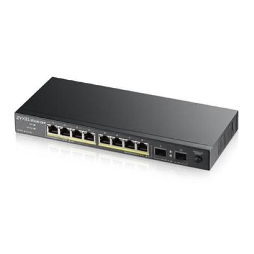 SWITCH 8P LAN GIGABIT ZYXEL GS1100-10HP-EU0102F 8P Gigabit (erogazione PoE fino a 120W)+2p SFP gigabit - Desktop