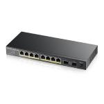 SWITCH 8P LAN GIGABIT ZYXEL GS1100-10HP-EU0102F 8P Gigabit (erogazione PoE fino a 120W)+2p SFP gigabit - Desktop