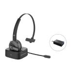 CUFFIE+MICROFONO WIRELESS CONCEPTRONIC POLONA03BD NERE con dock di ricarica - cancellazione del rumore-Adatt.USB C-A incl.