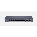 SWITCH 8P LAN 10/100M RJ45 PoE+2P Gigabit RJ45 HIKVISION DS-3E0310P-E/M 802.3af/at, PoE power budget 60W-Metallico Fino:31/07