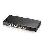SWITCH ZYXEL GS1915-8EP-EU0101F 8P Gigabit PoE-NebulaFlex - (erog.PoE fino 60W)-Supp.IPv6,VLAN - Design senza ventole, Desktop