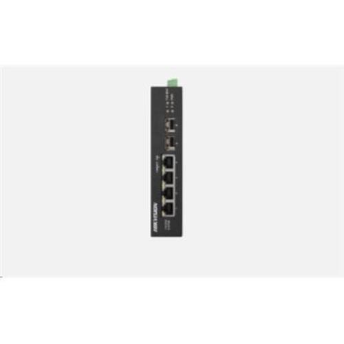 SWITCH 4P Gigabit RJ45 PoE + 2P Gigabit RJ45 uplink HIKVISION DS-3T0506HP-E/HS Unmanaged -802.3af/at/bt- Metallico
