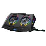 SUPPORTO DI RAFFREDDAMENTO X NOTEBOOK GAMING 2 VENTOLE fino a 17" CONCEPTRONIC THYIA02B 4 livelli di altezza - Supp. Fino:30/06