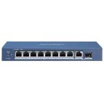 SWITCH 8P LAN Gigabit HIKVISION DS-3E0510P-E/M 8P PoE + 2P Uplink - Desktop - QOS - 58W Fino:30/11