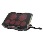 SUPPORTO DI RAFFREDDAMENTO X NOTEBOOK GAMING 6 VENTOLE fino a 17" CONCEPTRONIC THYIA01B 5 livelli di altezza - Supp. Fino:30/06