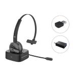 CUFFIE+MICROFONO WIRELESS CONCEPTRONIC POLONA03BDA BLUETOOTH NERE con dock ricarica - canc. del rumore