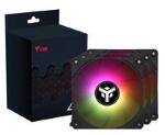 ITEK Kit 3x Ventola per case UW12 Black - 12cm- ARGB Sync 5V 3pin- 4pin PWM- Senza fili