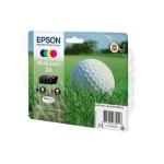 MULTIPACK EPSON 34 "PALLINA DA GOLF" C13T34664010 4 COLORI X WF-3720DWF