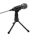 MINI MICROFONO stereo da tavolo EQUIP 245341- spina da 3.5mm, cavo 1.8Mt -supp.x treppiede - EAN:4015867226278