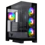 CABINET ITEK SHOWBUI 45B - Gaming Tower, ATX, 4x12cm ARGB fan, 2xUSB3, Type-C, Side & Front Panel Temp Glass (ITGCASB45B)