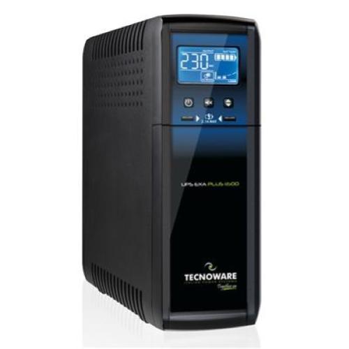 UPS TECNOWARE EXA-PLUS 1600 FGCEXAPL1602IEC 1600VA/1120W +2USB 2.1A LCD-Light Sinus +AVR +Prot.RJ45/11 +USB xSW(da Web)
