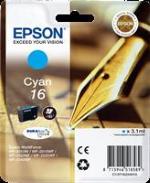 CARTUCCIA EPSON 16 "PENNA E CRUCIVERBA" C13T16224012 CIANO per WorkForce WF-2010/2510/2520/2530/2540/2630/2650/2660/2750/2790