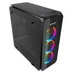 CABINET MIDI TOWER COUGAR 385GMU0 PURITAS RGB NERO 218x520x490mm 7SLOT 2x3,5" 4x2,5" VETRO 3xFAN RGB