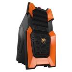 CABINET MIDI TOWER COUGAR 106HM60O CHALLENGER ORANGE 268x514x523mm 7SLOT 3x5,25" 1x3,5" 3x2,5" VETRO 1xFAN RED