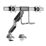 SUPPORTO X doppio LCD/TV da tavolo 17"/32" EQUIP 650161 supp.fino a 9Kg - Vesa: 100x100 -EAN: 4015867236031 Fino:31/05