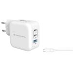 CARICATORE PD USB GaN CONCEPTRONIC ALTHEA17W BIANCO a 3P da 67W