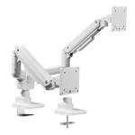 SUPPORTO X 2 LCD e carichi pesanti DA TAVOLO 17"/35" EQUIP 650183 BIANCO supp.fino 20Kg(schermo)-Vesa:100x100 -EAN:40 Fino:31/12