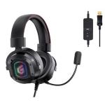 CUFFIE GAMING USB7.1 CONCEPTRONIC ATHAN02B - LED RGB- con microfono omnidir.-cavo 2.2Mt Fino:31/05