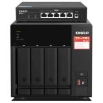 NAS QNAP TS-473A-SW5T 4HD 3,5"/2,5"SATA6-NO HD- + Switch (QSW-1105-5T) 2P 2.5GbE 4P USB-8Gb DDR4 -AMD Ryzen V1000 2.2GHz