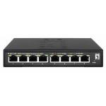 SWITCH 8P GIGABIT PoE LEVELONE GES-2108P Hilbert Smart Lite- 802.3at/af 112.8W Fino:30/06