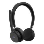 CUFFIE+MICROFONO LENOVO Wireless VoIP (Teams) 4XD1M80020 plug-and-play cavo1,3mt cancellaz attiva rumore BT5.3 da USBc a USBa 2Y