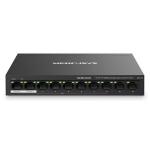 SWITCH 10P LAN 10/100M MERCUSYS MS110P di cui 8P PoE+ - Cust.acciaio - Alim.PoE 65W