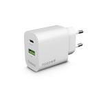 Fonex caricatore da rete 20W con porta USB + Type-C (PD) | Bianco