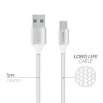 Fonex cavo carica e dati 10W ultraresistente Micro USB | 1 m | Bianco