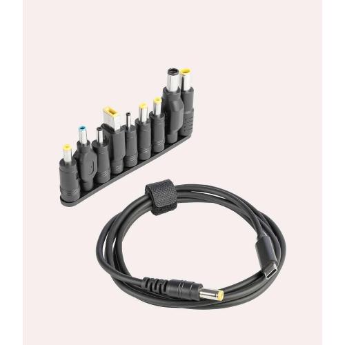 CAVO ALIMENTAZ 65W USB-C/DC 9 TIPS NERO
