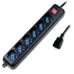MULTIPRESA x UPS ATLANTIS a 6P Schuko/ITA Bipasso - Spina IEC/VDE +Inter. - P011-SL3006P-B NERA EAN 8026974020419 -Gar.2 Anni-
