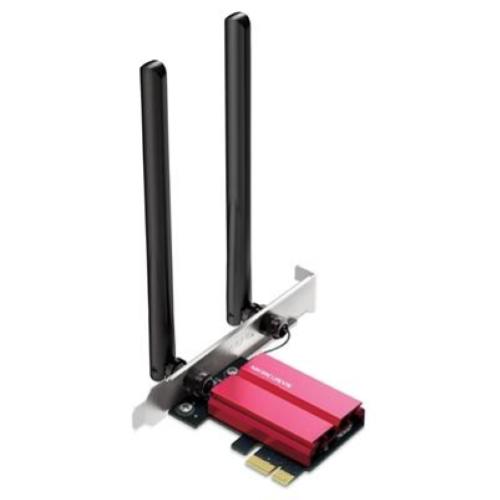 PCI Express Bluetooth AXE5400 MERCUSYS MA86X Wi-Fi 6E 2402Mbps 6GHz+2402Mbps 5 GHz+ 574Mbps 2.4GHz 2 ant. est.