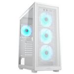 CABINET ATX MIDI TOWER COUGAR 382AC80.0002 MX220 RGB GAMING BIANCO 205x485x393mm 7slot 2x3,5" 2x2,5" VETRO 4xFAN-ARGB
