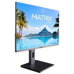 MONITOR YASHI Matrix YCYZ23727 27" FHD VA 1ms MM 1920x1080 Black/Silver 300cd/m2 VGA HDMI REG.ALT. 2Y Fino:30/04