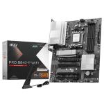 MB MSI PRO B840-P WIFI AM5 4xDDR5-8000o.c. 1xHDMI 1xPCIe5.0x16 2xM.2 4xSata3 USB LAN WiFi-7 BT ATX